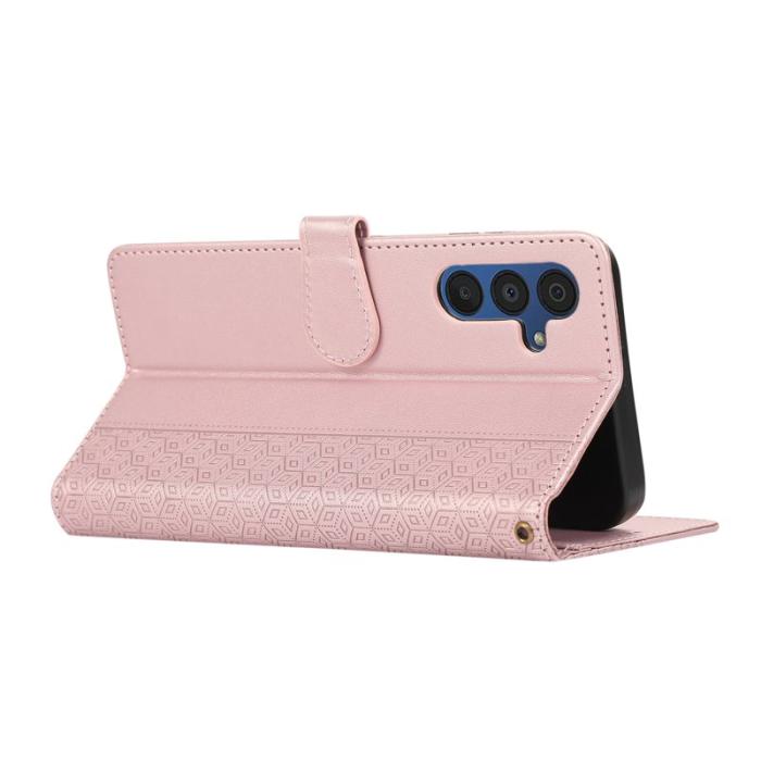 OEM - Mobilfodral för Samsung Galaxy S26 Konstläder med handledsrem - Roséguld