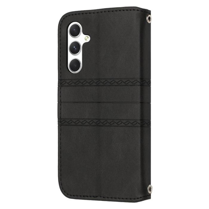 OEM - Plånboksfodral för Samsung Galaxy S26 Konstläder med handledsrem - Svart