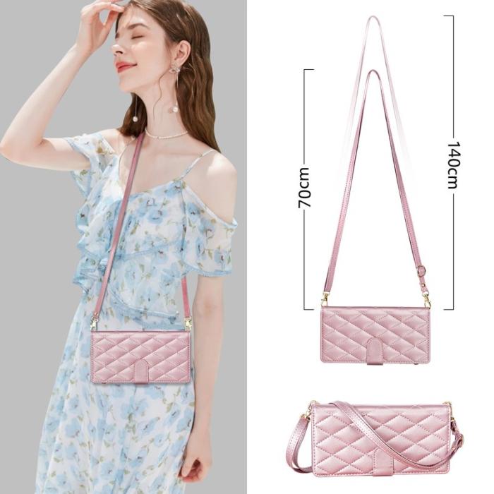 OEM - Plånboksfodral för Samsung Galaxy S26 Konstläder med rem - Roséguld