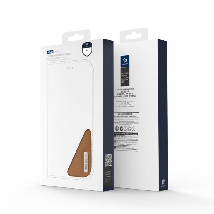 Dux Ducis - Dux Ducis Plånboksfodral för Samsung Galaxy S26 Äkta läder RFID - Brun