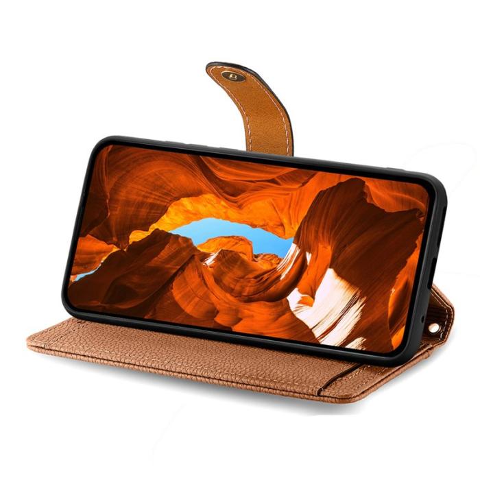 OEM - Plånboksfodral för Samsung Galaxy S26 Konstläder RFID - Brun