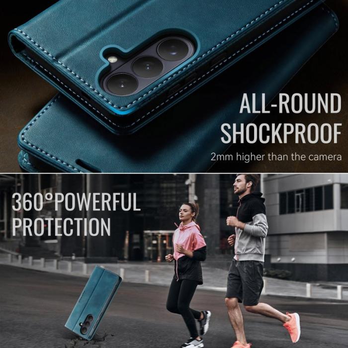 Caseme - CaseMe Plånboksfodral för Samsung Galaxy S26 Konstläder RFID - Grön