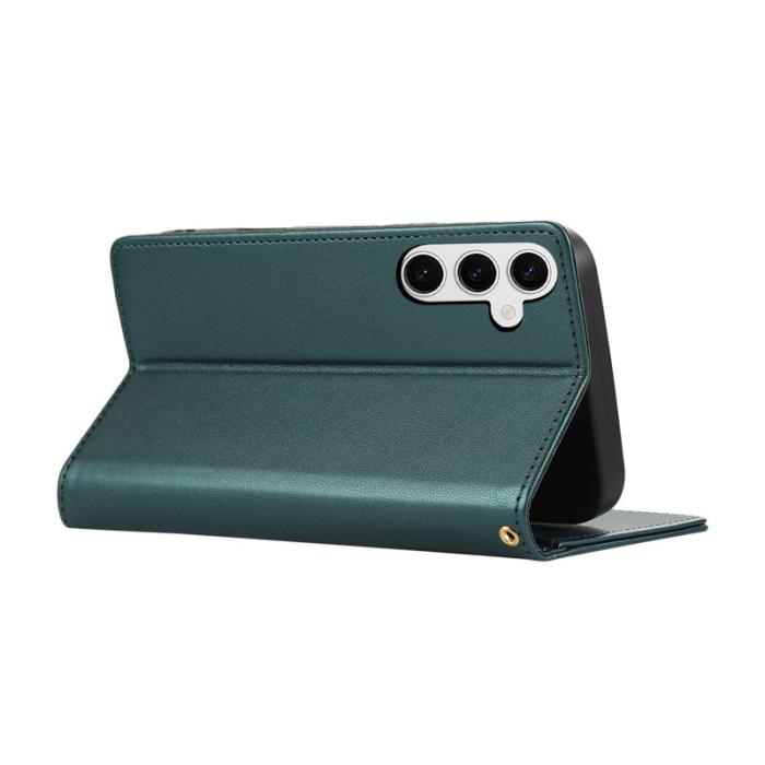 OEM - Plånboksfodral för Samsung Galaxy S26 Konstläder RFID - Grön