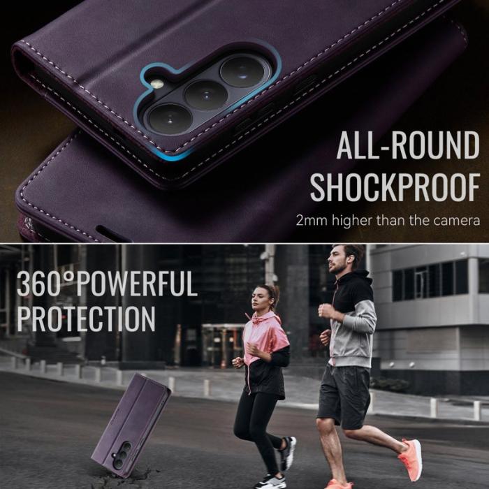 Caseme - CaseMe Plånboksfodral för Samsung Galaxy S26 Konstläder RFID - Lila