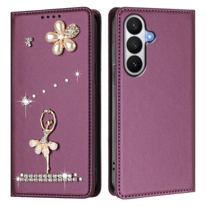 OEM - Plånboksfodral för Samsung Galaxy S26 Konstläder RFID - Lila