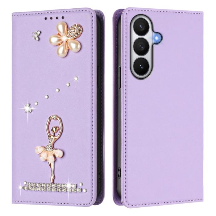 OEM - Plånboksfodral för Samsung Galaxy S26 Konstläder RFID - Ljuslila