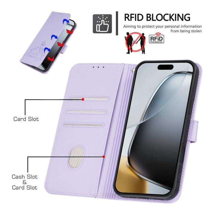 OEM - Plånboksfodral för Samsung Galaxy S26 Konstläder RFID - Ljuslila