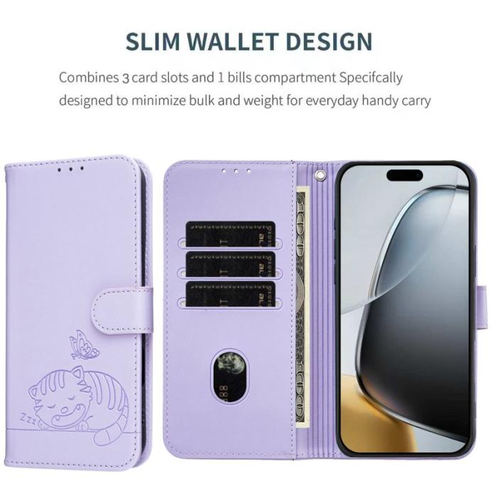 OEM - Plånboksfodral för Samsung Galaxy S26 Konstläder RFID - Ljuslila