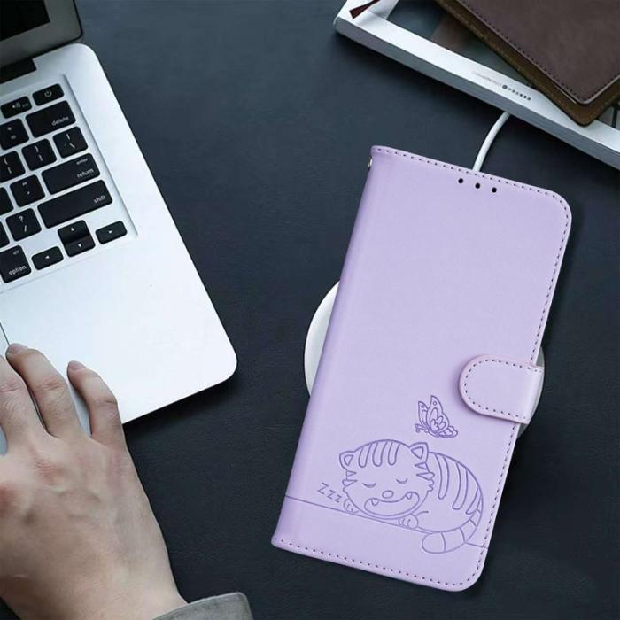 OEM - Plånboksfodral för Samsung Galaxy S26 Konstläder RFID - Ljuslila