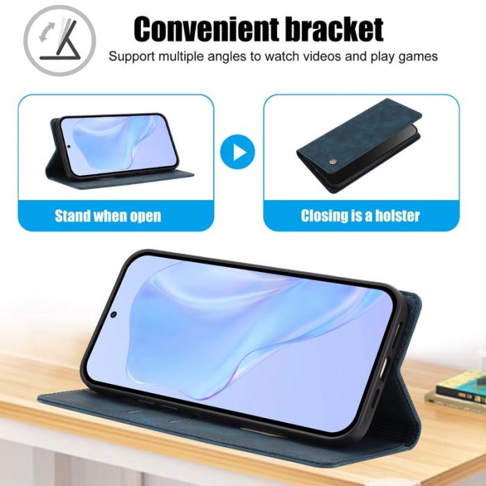 OEM - Plånboksfodral för Samsung Galaxy S26 Konstläder RFID - Mörkblå