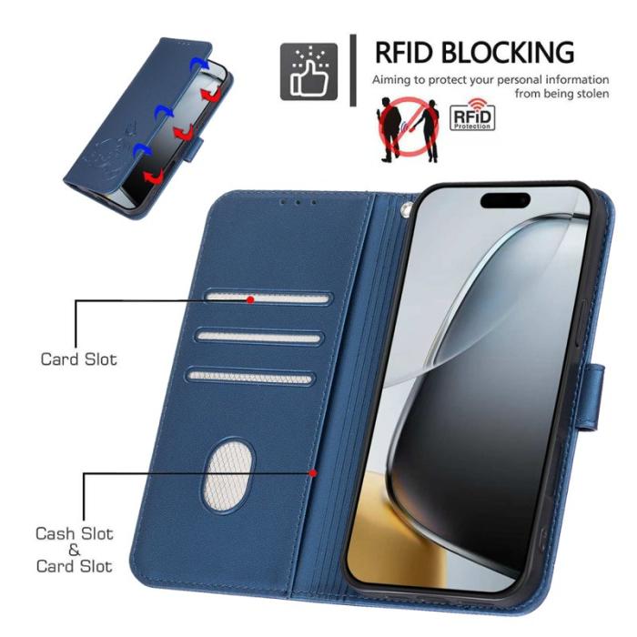 OEM - Plånboksfodral för Samsung Galaxy S26 Konstläder RFID - Mörkblå