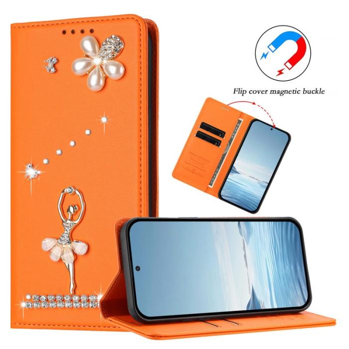OEM - Plånboksfodral för Samsung Galaxy S26 Konstläder RFID - Orange