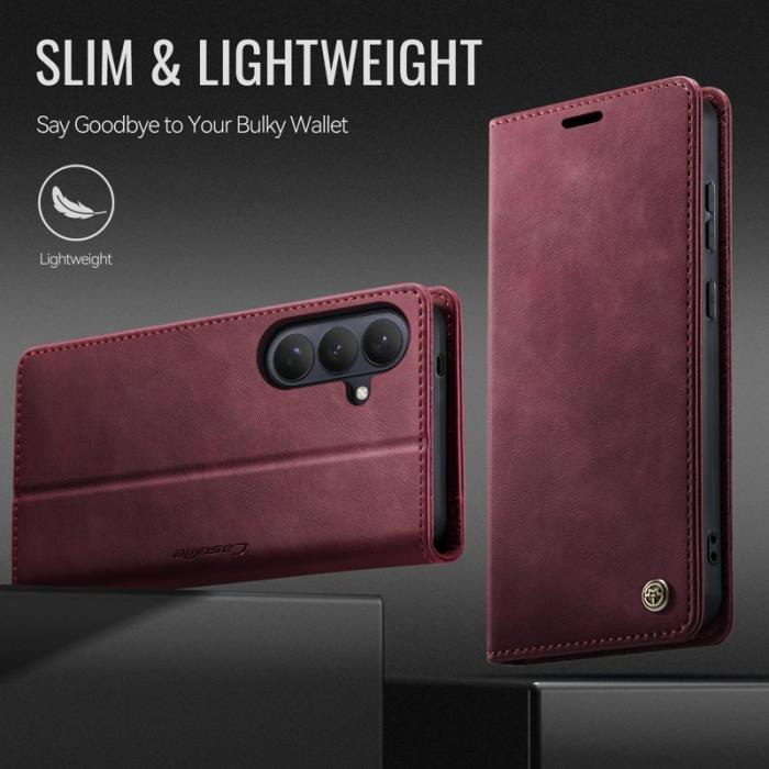 Caseme - CaseMe Plånboksfodral för Samsung Galaxy S26 Konstläder RFID - Röd
