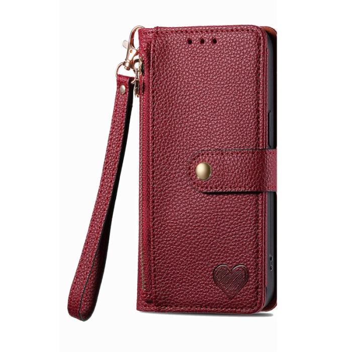 OEM - Plånboksfodral för Samsung Galaxy S26 Konstläder RFID - Röd