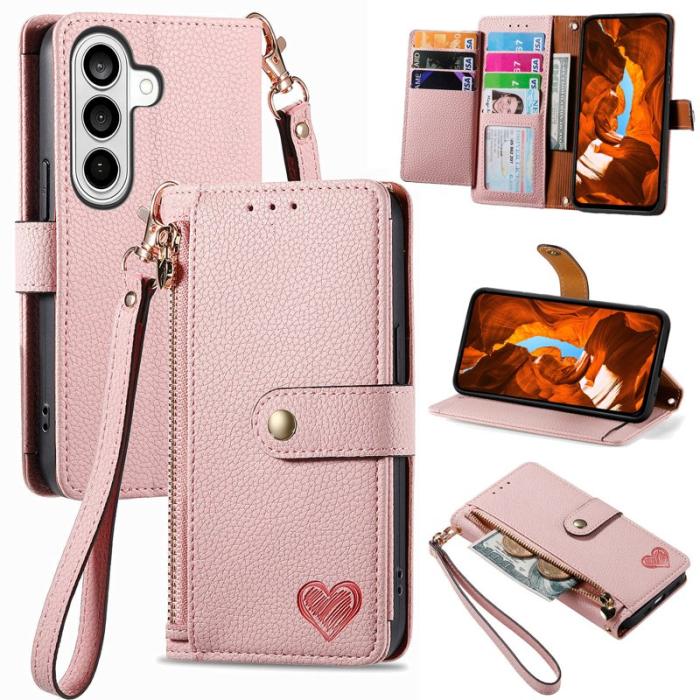 OEM - Plånboksfodral för Samsung Galaxy S26 Konstläder RFID - Rosa