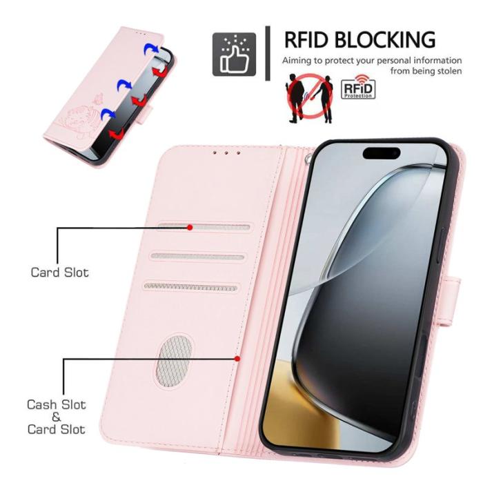 OEM - Plånboksfodral för Samsung Galaxy S26 Konstläder RFID - Rosa