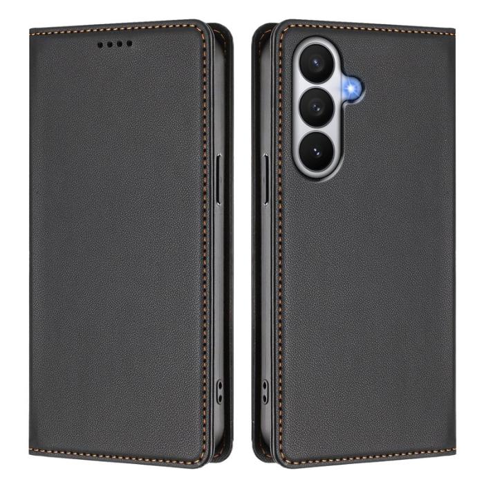 OEM - Plånboksfodral för Samsung Galaxy S26 Konstläder RFID - Svart