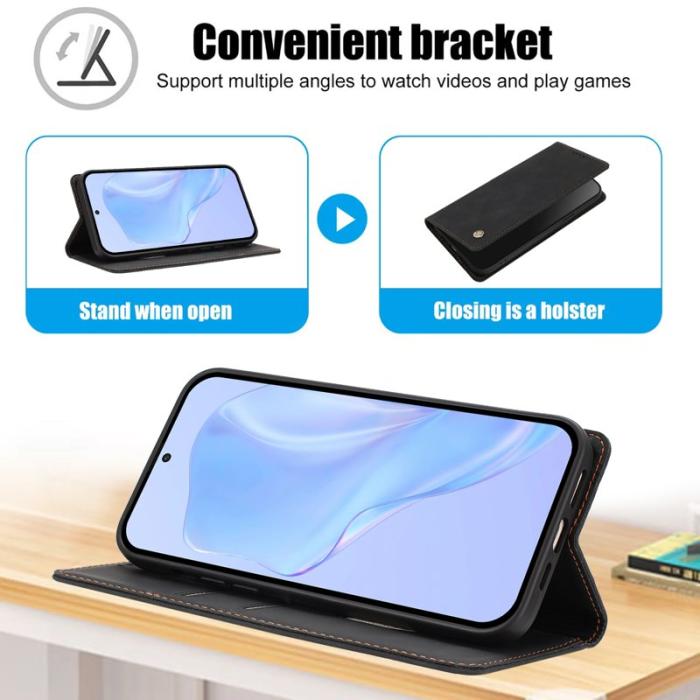 OEM - Plånboksfodral för Samsung Galaxy S26 Konstläder RFID - Svart