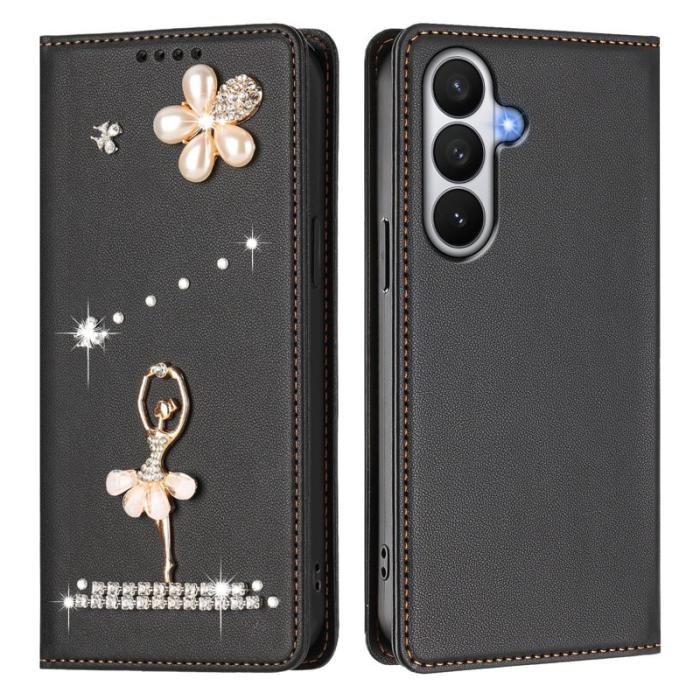 OEM - Plånboksfodral för Samsung Galaxy S26 Konstläder RFID - Svart