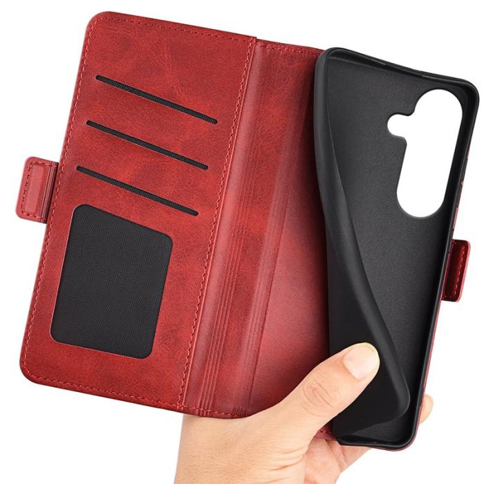 OEM - Plånboksfodral för Samsung Galaxy S26 Konstläder - Röd