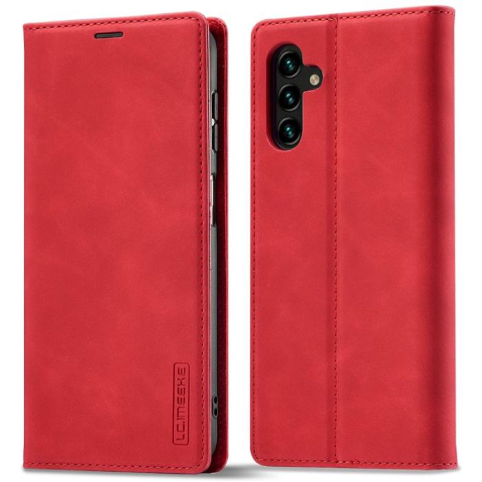 LC.imeeke - LC.IMEEKE Plånboksfodral för Samsung Galaxy S26 Konstläder - Röd