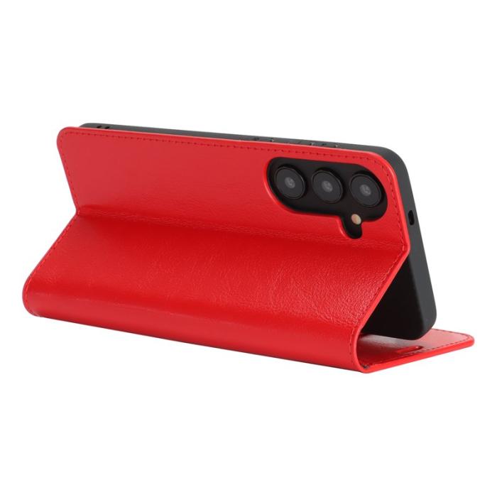 OEM - Plånboksfodral för Samsung Galaxy S26 Äkta läder - Röd