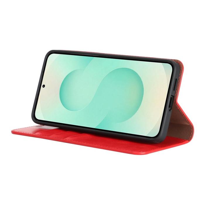 OEM - Plånboksfodral för Samsung Galaxy S26 Äkta läder - Röd