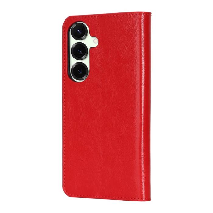 OEM - Plånboksfodral för Samsung Galaxy S26 Äkta läder - Röd