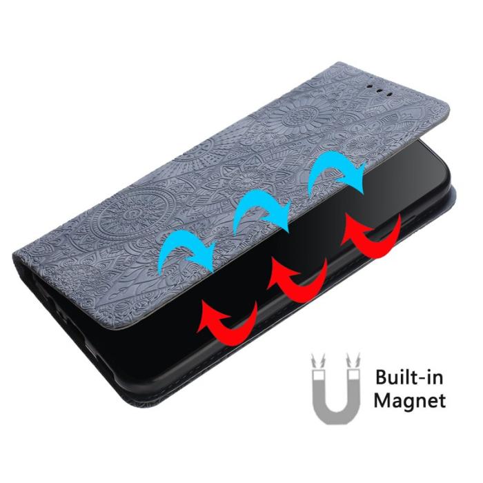 OEM - Plånboksfodral för Samsung Galaxy S26 Konstläder Ställ - Grå