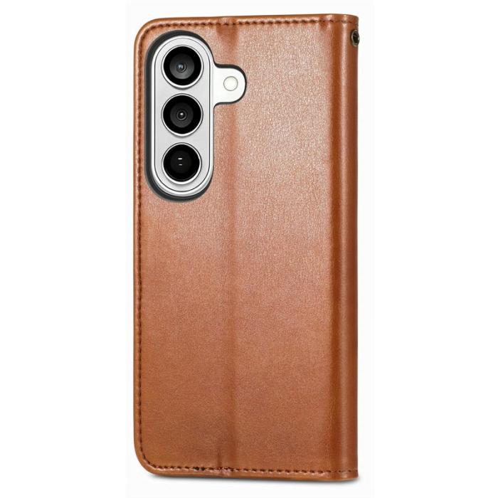 OEM - Plånboksfodral för Samsung Galaxy S26 Konstläder Stativ - Brun