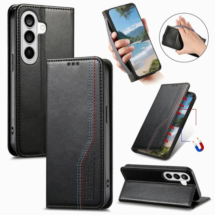 OEM - Plånboksfodral för Samsung Galaxy S26 Konstläder - Svart