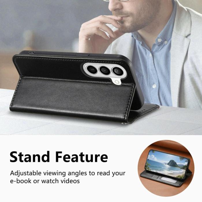 OEM - Plånboksfodral för Samsung Galaxy S26 Konstläder - Svart