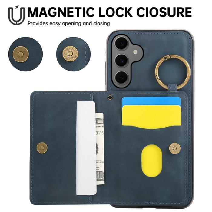 OEM - Mobilfodral för Samsung Galaxy S26 Konstläder + TPU Kickstand - Grön