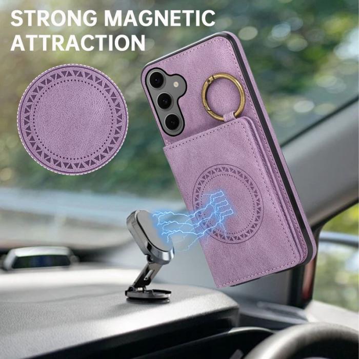 OEM - Mobilfodral för Samsung Galaxy S26 Konstläder + TPU - Lila