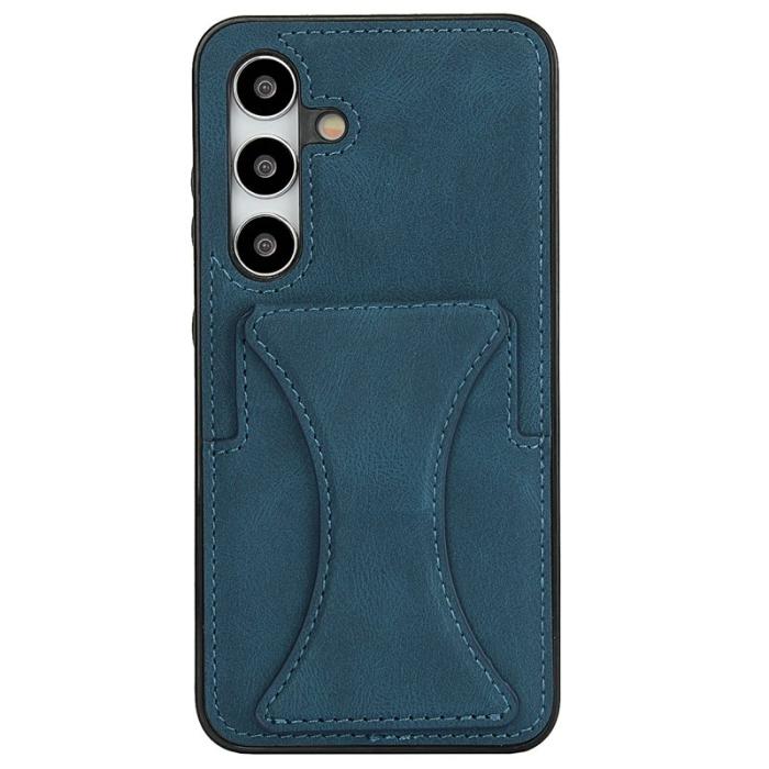 OEM - Mobilfodral för Samsung Galaxy S26 Konstläder + TPU med kortfack - Blå