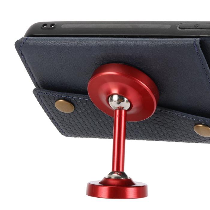 OEM - Mobilfodral för Samsung Galaxy S26 Konstläder + TPU med kortfack - Blå