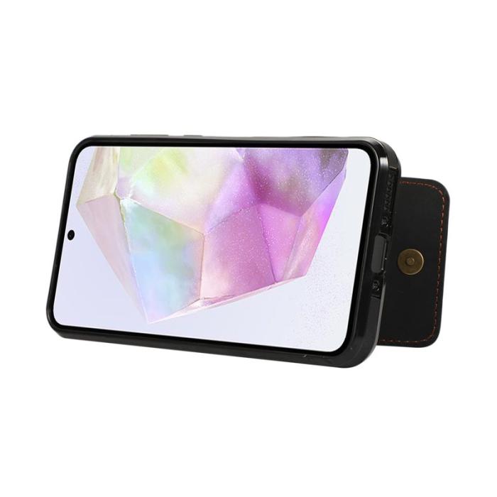 OEM - Mobilfodral för Samsung Galaxy S26 Konstläder + TPU - Svart