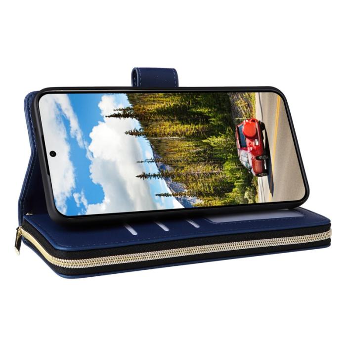 OEM - Mobilfodral för Samsung Galaxy S26 Konstläder 9 Kortfack - Blå