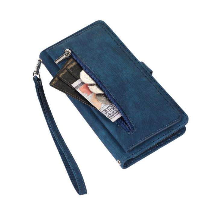 OEM - Mobilfodral för Samsung Galaxy S26 Konstläder 9 kortfack - Blå