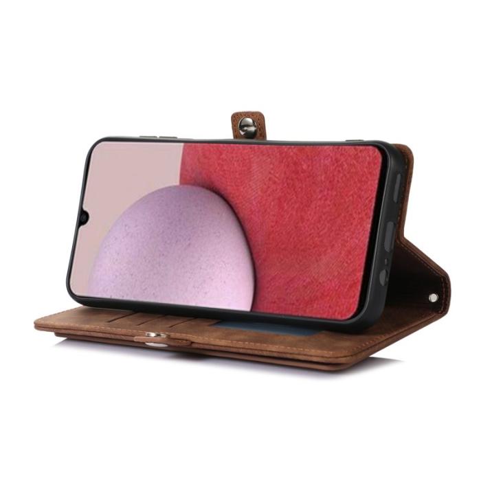 OEM - Mobilfodral för Samsung Galaxy S26 Konstläder 9 kortfack - Brun