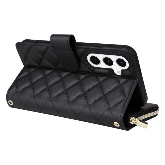 OEM - Plånboksfodral för Samsung Galaxy S26 Konstläder med dragkedja - Svart