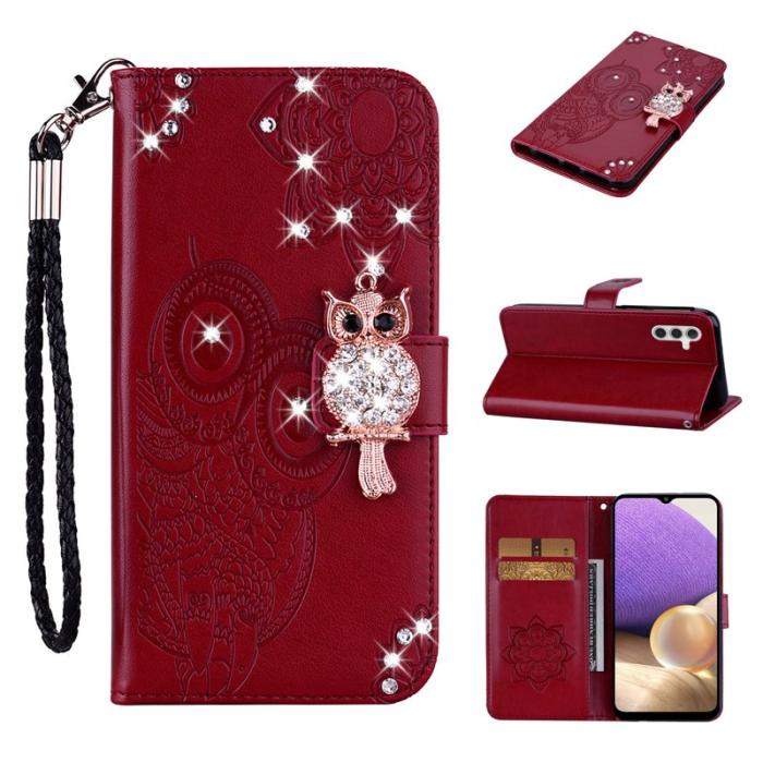 OEM - Plånboksfodral för Samsung Galaxy S26 Konstläder med handledsrem - Röd