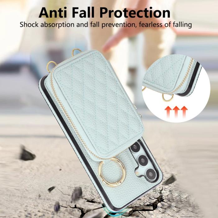 OEM - Mobilfodral för Samsung Galaxy S26 Konstläder med kortfack - Blå