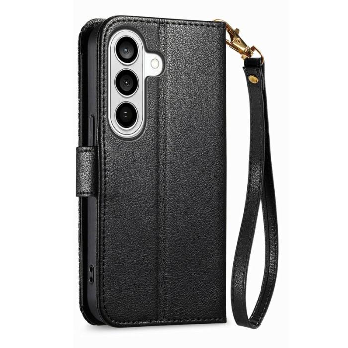 OEM - Mobilfodral för Samsung Galaxy S26 Konstläder med kortfack - Svart