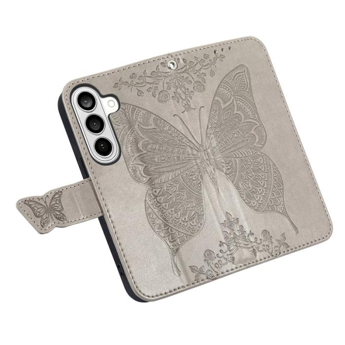 OEM - Plånboksfodral för Samsung Galaxy S26 Konstläder med rem - Grå