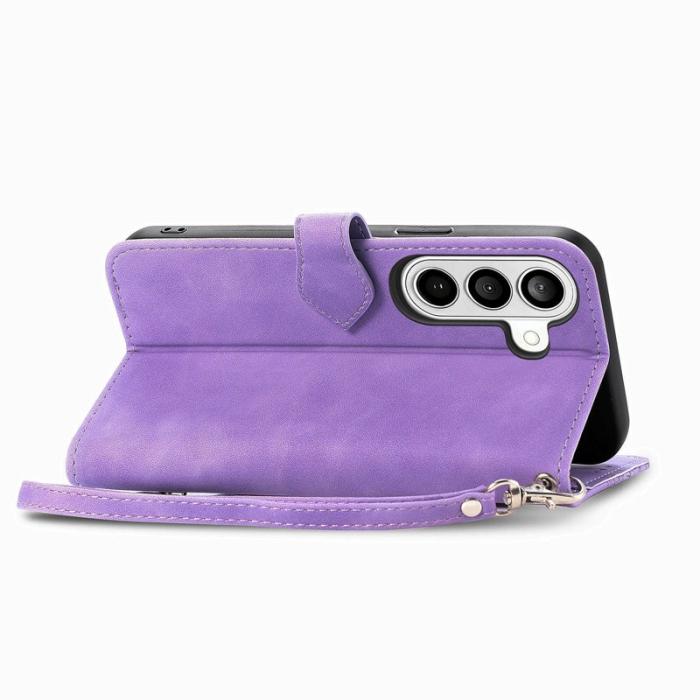 OEM - Plånboksfodral för Samsung Galaxy S26 Konstläder med rem - Lila