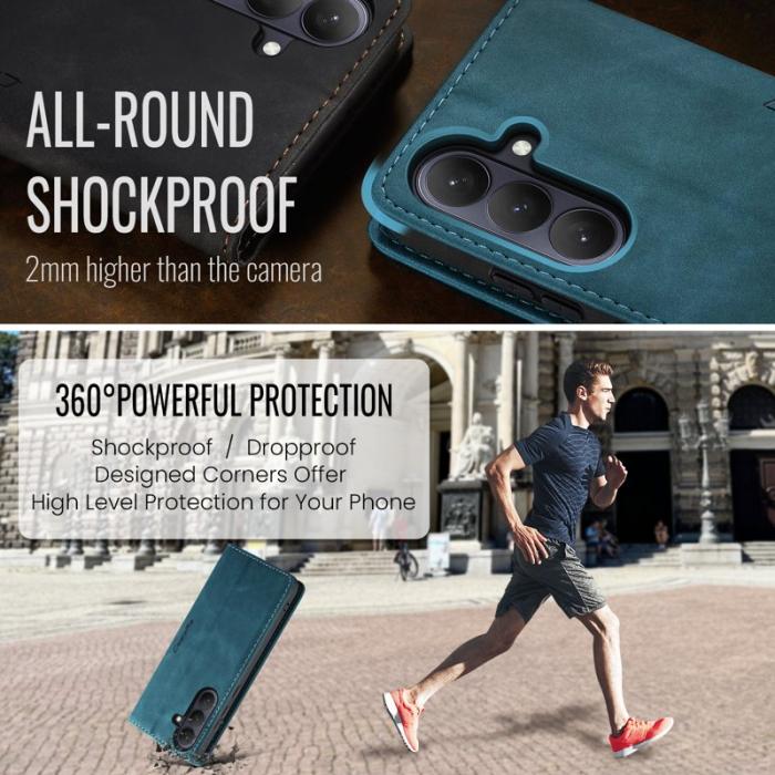 Caseme - CaseMe Plånboksfodral för Samsung Galaxy S26 Konstläder Ställ - Blå