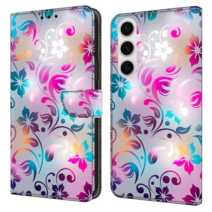 OEM - Plånboksfodral för Samsung Galaxy S26 Konstläder Ställ - Blommor