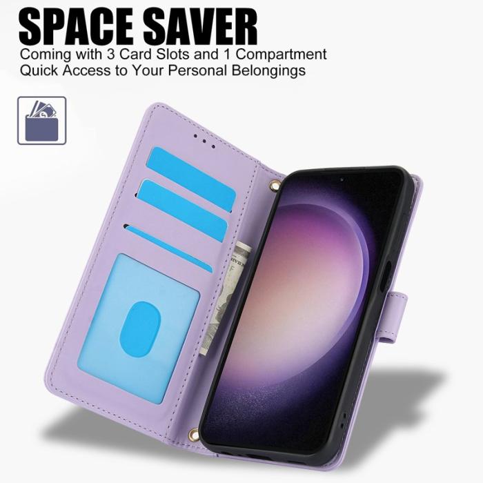 OEM - Plånboksfodral för Samsung Galaxy S26 Konstläder Ställ - Lila