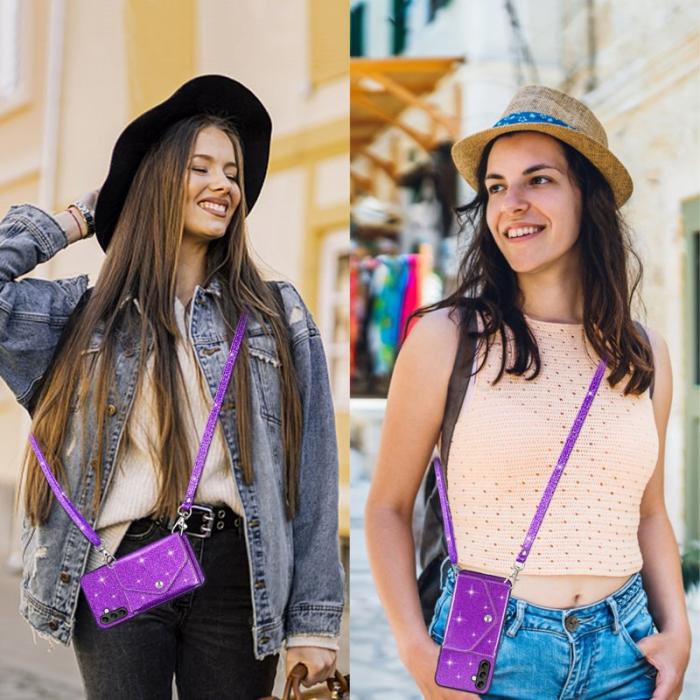 OEM - Mobilfodral för Samsung Galaxy S26 Kortfack Kickstand Konstläder + TPU - Lila